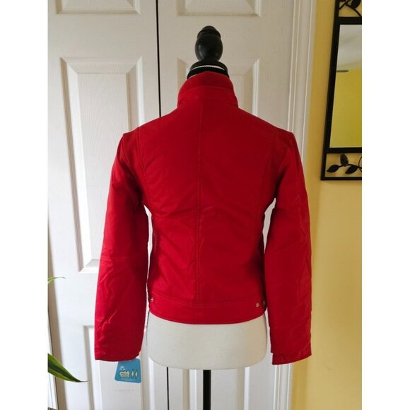 Vintage Paul Frank Womens Jacket, Moto Jacket, Winter Jacket, RARE, Red, Size XS - Picture 7 of 11